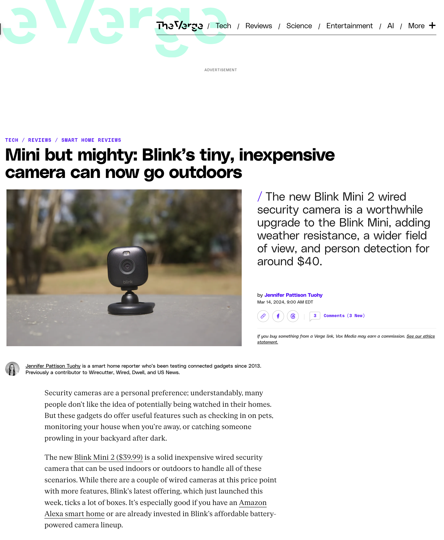 The Verge Blink PR